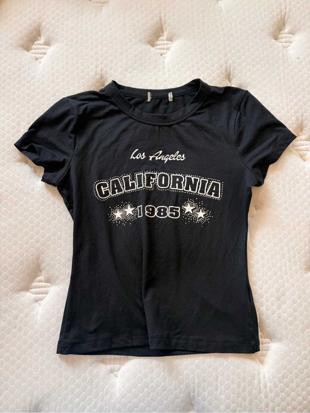 88. Black 'California 1985' Graphic Tee - Picture 1 of 5